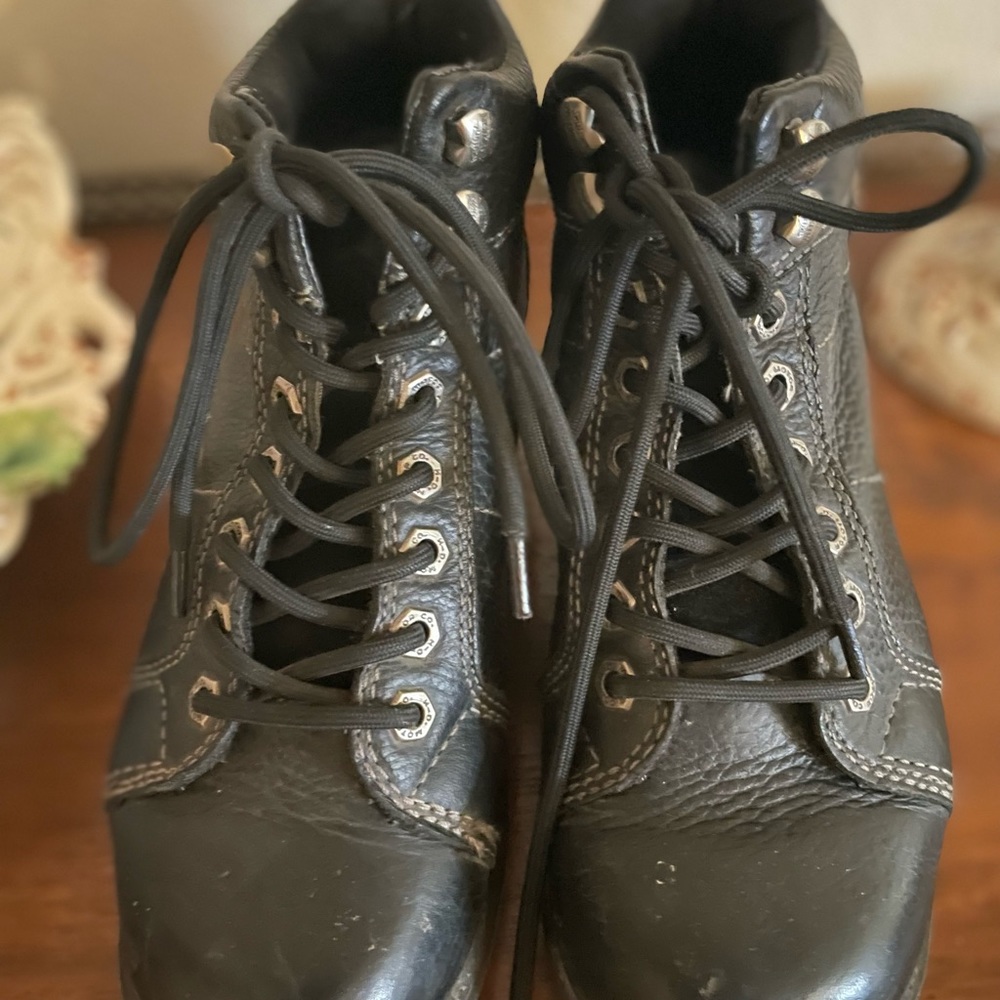 Harley davison lace up booties